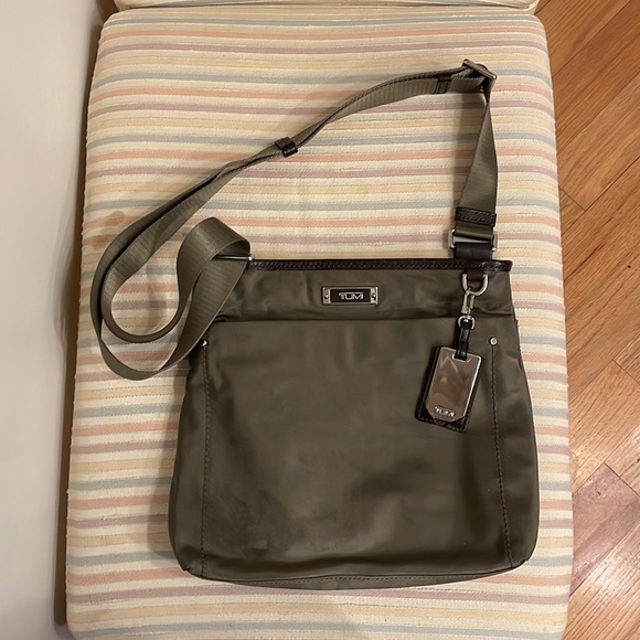 Tumi Bags Tumi Olive Green Crossbody Nylon Bag Poshmark